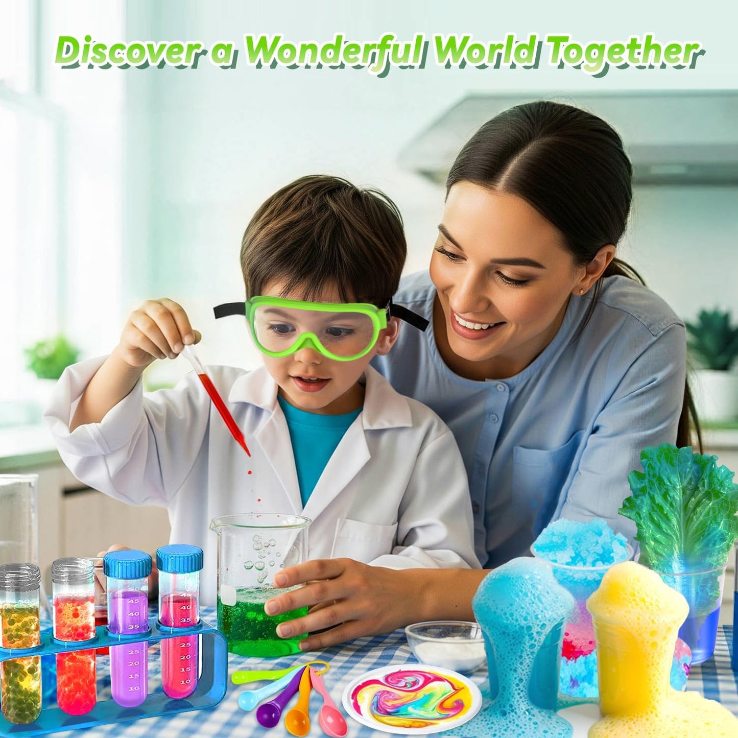 250+ Experiments Science Kits for Kids, STEM Activities Educational Science Kits Gifts with Chemistry Set, Erupting Volcano and Growing Crystal Tree