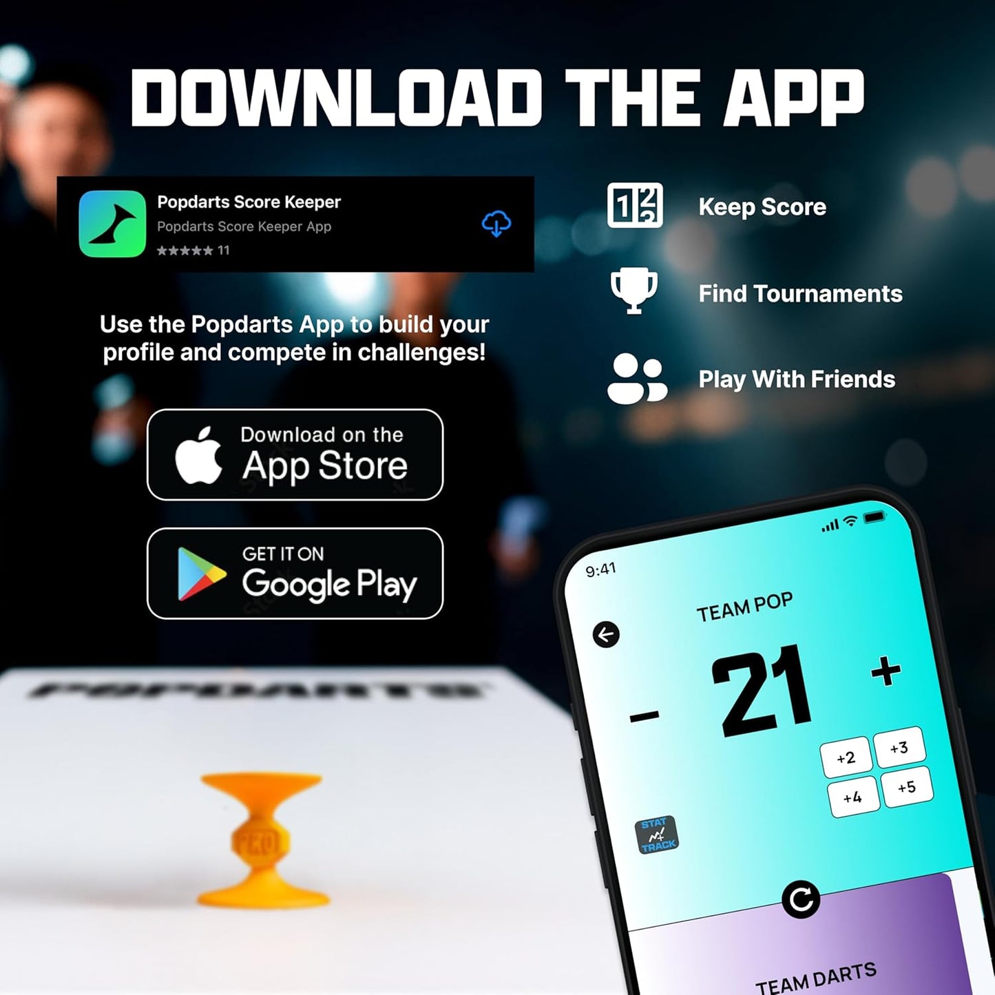 Popdarts PRO Pack Game Set (FRDi) - Indoor, Outdoor Suction Cup Throwing Game - Competition with a POP