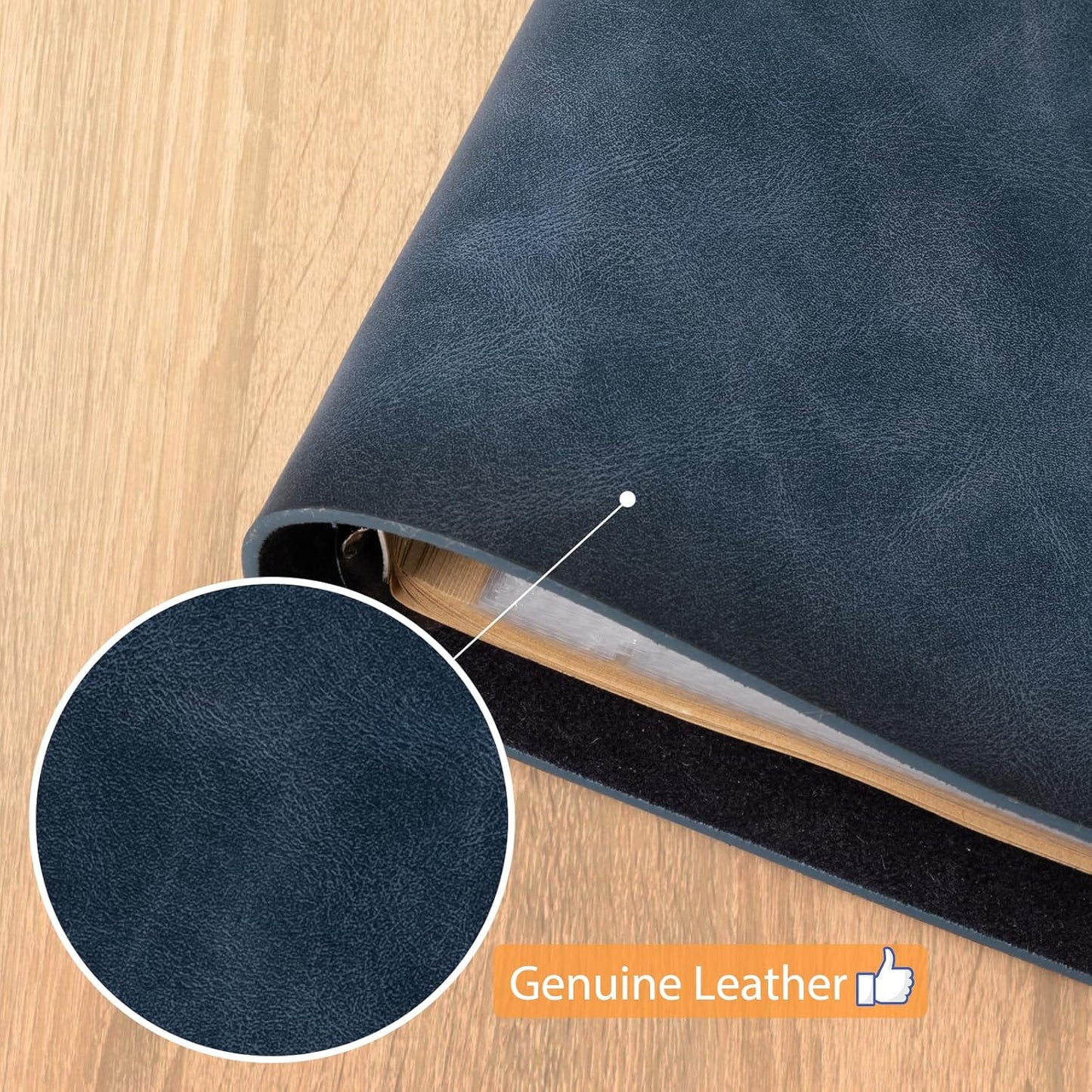 Photo Album 4x6 200 Photos, Genuine Leather Photo Albums with Writing Space with 30 Writing Paper, Travel Family Wedding Kids Graduation Ultrasound Baby Picture Album Scrapbook Photo Album(Love Tree)