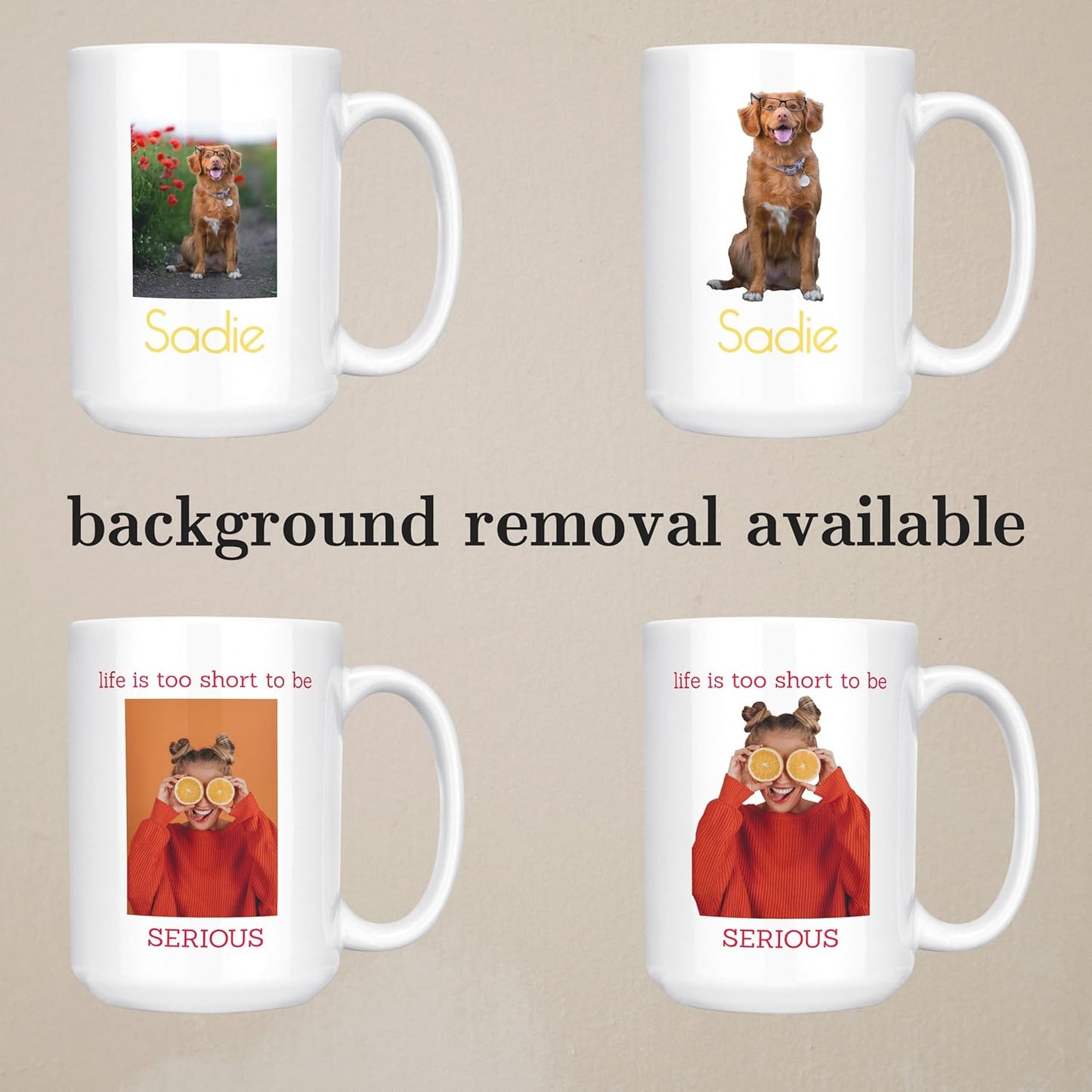 Personalized Coffee Mug, Custom Photo Text 15 Oz Ceramic Mug, Customized Picture Name Tea Cup, Unique Gift Idea, Taza Cafe Personalizadas Fotos, Cute Custom Gifts Mom Women Men, Mother's Day, Red