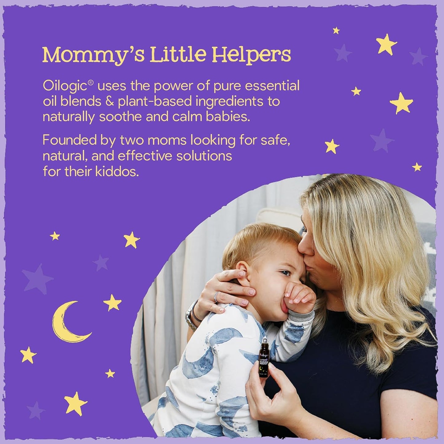 Oilogic Slumber & Sleep Roll-On Essential Oil for Babies & Toddlers - Gentle Aromatherapy Essential Oils, Mess-Free Comfort & Wellness Blends - Pediatrician-Tested Safe for Baby, .3 Fl Oz