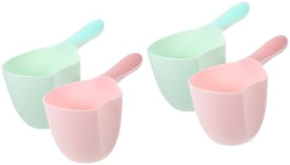 4pcs Plastic Water Scoop with Long Handle by BEBEMOKO