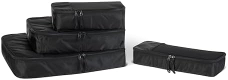 Amazon Essentials 4-Piece Space-Saving Packing Cubes Travel Accessories Set by AmazonEssentials