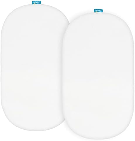 Bassinet Sheets 100% Cotton, 2 Pack Bassinet Sheets by Bilobanbabybedding