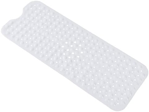 Anti-Slip Bathtub Shower Mat 40×16 Inch Opaque White by ERASILKEN-X