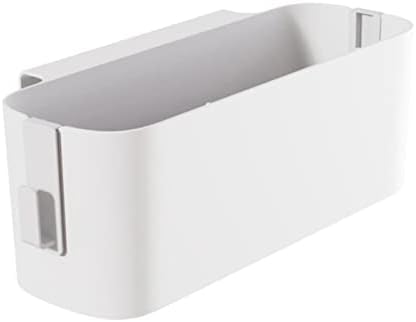 Bedside Storage Caddy with Double Hooks, 13 in White Hanging Bed Organizer - Image 6