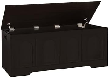 DINZI LVJ Storage Chest, Wooden Toy Box, Espresso 50.0" L by DINZILVJ