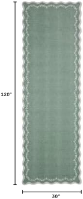 GarveeHome 2.5x10 Scalloped Washable Runner Rug Long Hallway Kitchen Rug - Image 2