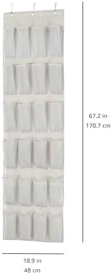 Amazon Basics 24 Medium Mesh Pocket Over-the-Door Hanging Shoe Organizer - Image 6