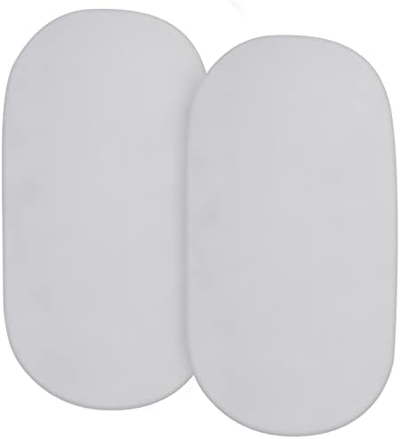 Bassinet Sheets 100% Cotton, 2 Pack Bassinet Sheets by Bilobanbabybedding