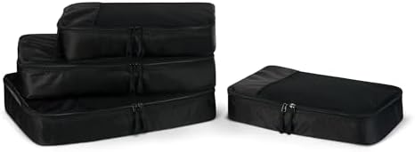 Amazon Essentials 4-Piece Packing Cubes Travel Accessories Set, Luggage by AmazonEssentials
