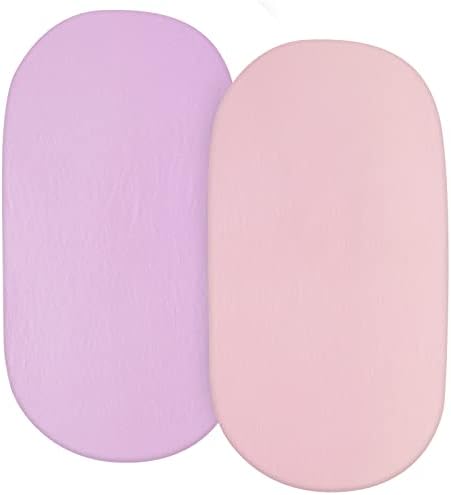 Bassinet Sheets 100% Cotton, 2 Pack Bassinet Sheets by Bilobanbabybedding