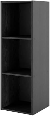 Homes: Inside + Out Apexa 3-Cube Storage Organizer Shelves, Stackable Wood by HOMESInsideOut