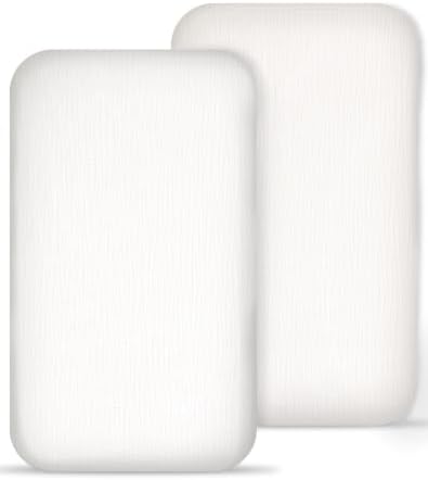 Muslin Bedside Bassinet Sheets 2 Pack by Meowcards