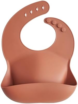 mushie Silicone Baby Bib | Adjustable Fit Waterproof Bibs by mushie