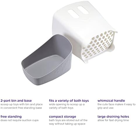 Ubbi Stand Up Bath Toy Storage Organizer, Bath Caddy - Image 4