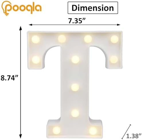 Pooqla LED Marquee Letter Lights, Warm White and Cool White Decorative Lighted - Image 5
