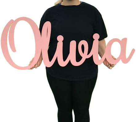 Custom Wooden baby name sign personalized nursery wall decor by Handmade