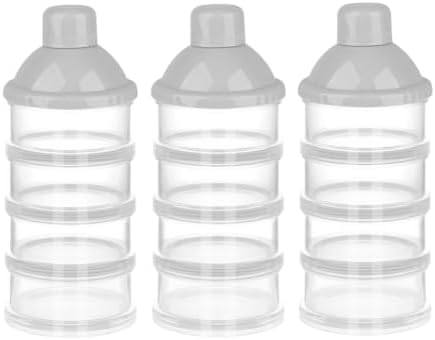 Accmor Formula Dispenser On The Go, 4 Compartments Stackable Formula Container by Accmor