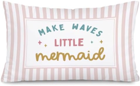 Mermaid Room Decor for Girls 12x20 Pillow Cover by Unknown