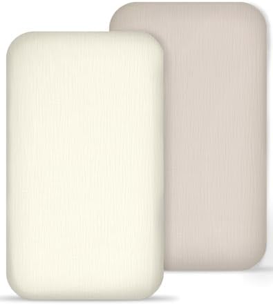 Muslin Bedside Bassinet Sheets 2 Pack by Meowcards