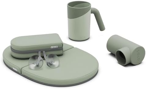 Lalo Bathtime Essentials Kit, Knee & Elbow Saver, Rinse Cup, & Spout Cover by Lalo