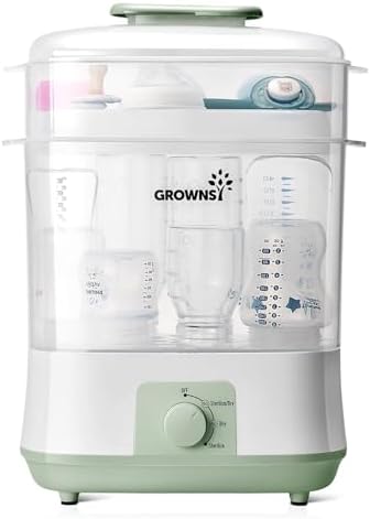 Grownsy 4-in-1 Large Capacity Baby Bottle Sterilizer and Dryer by GROWNSY
