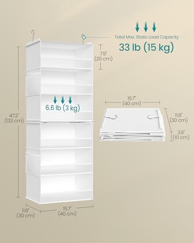 SONGMICS Widended Hanging Closet Organizer and Storage - Image 2
