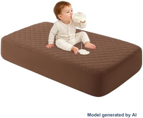 BEDSUM 2-Pack Waterproof Mini Crib Mattress Protector - Image 2