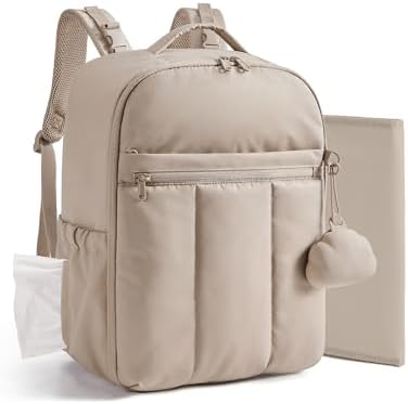BAGSMART Diaper Backpack with Insulated Pockets & Changing Pad by BAGSMART