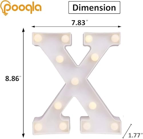 Pooqla LED Light Up Letters, Warm White and Colorful Lighted Marquee Letters - Image 3