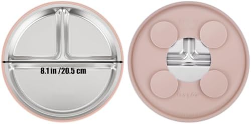 PandaEar 6-in-1 Stainless Steel Baby Feeding Set | Divided Suction Plate - Image 6