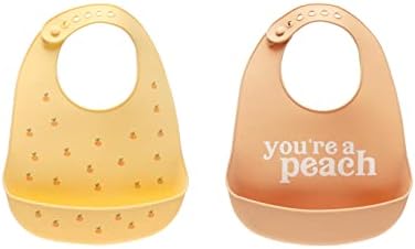 Pearhead Woodland Muslin Baby Bib Set, Soft Cotton Drool Bibs by Pearhead
