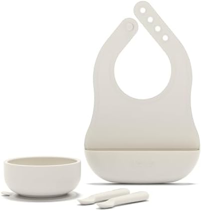 Lalo Starting Solids Kit, 4-Piece Non-Toxic Silicone Baby Feeding Set by Lalo