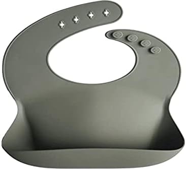 mushie Silicone Baby Bib | Adjustable Fit Waterproof Bibs - Image 4