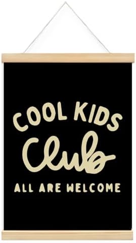 Playroom Decor, Cool Kids Club Wall Art Framed Poster, Boys Room Decor by Unknown
