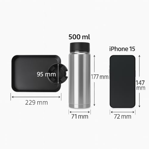 Car Seat Tray, Adjustable Base and Silicone-Supported Anti-Shake Cup Holder - Image 6