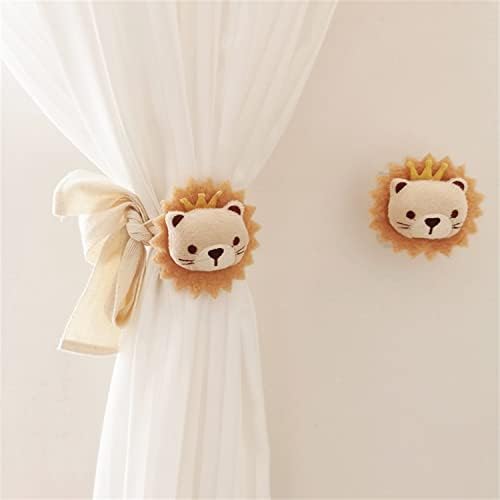 2 Pack Curtain Tiebacks Cute Cartoon Animal Curtain Ties, Embroidered Animal - Image 2