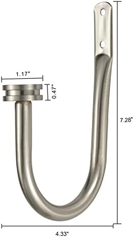 Curtain Holders, 2 Pack Matte Nickel Decorative Curtain Holdbacks - Image 4