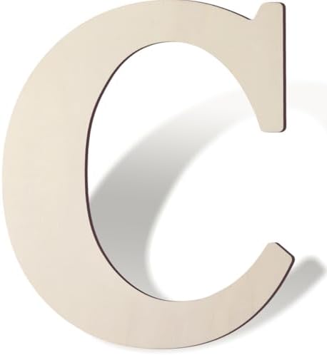 Wooden Letters 12 Inch Large Paintable Wood Letters C by Unknown