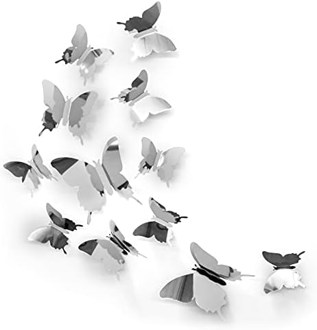 Silver Butterfly Wall Decals by Artivo