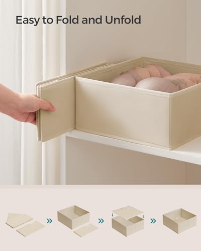 SONGMICS Drawer Organizers, Foldable Fabric Storage Boxes - Image 6