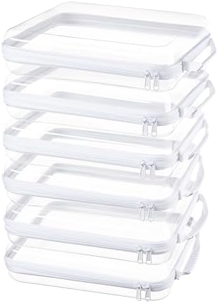 6-Pack Clear Bag Hard Shell Zipper Case by WELPIRT