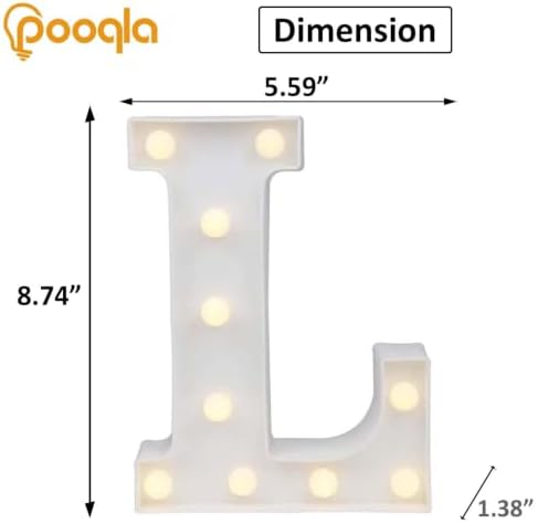 Pooqla LED Marquee Letter Lights, Warm White and Cool White Decorative Lighted - Image 5
