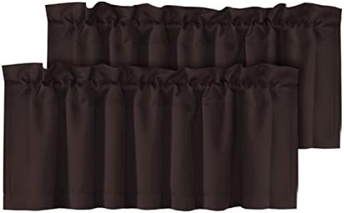 H.VERSAILTEX Blackout Valances for Windows, Kitchen Window Valance Curtains for by HVERSAILTEX