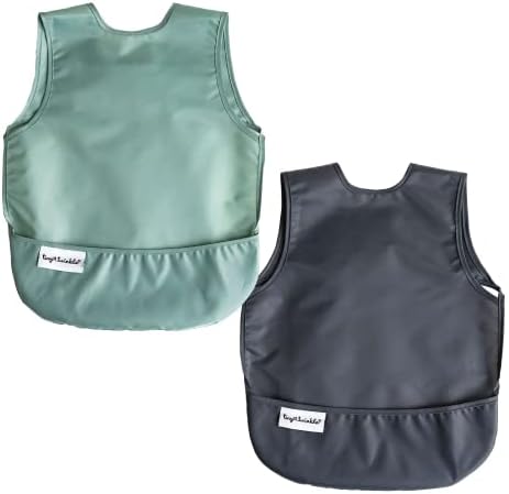 Tiny Twinkle Mess Proof Baby Bibs | 2 Pack Waterproof Toddler Bib by TinyTwinkle