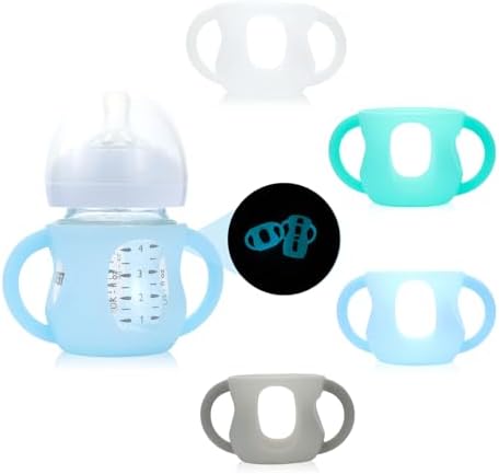 4-Pack Silicone Sleeves for Philips Avent Glass Bottles 4 oz by Unknown