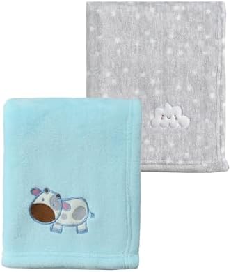 CREVENT 2Pcs 30''X40'' Cute Cozy Fluffy Warm Baby Blankets by CREVENT