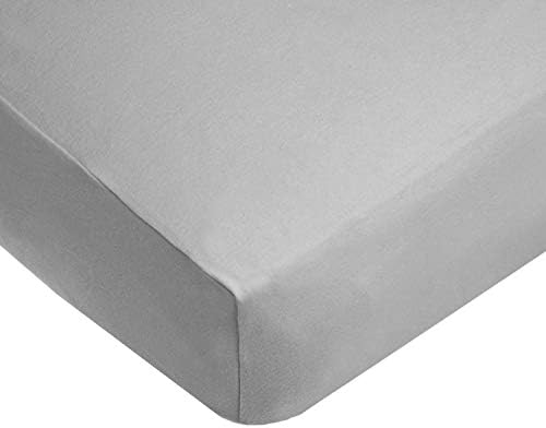American Baby Company Cotton Fitted Crib Sheet 52x28", Ash Gray by AmericanBabyCompany