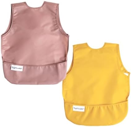 Tiny Twinkle Mess Proof Baby Bibs | 2 Pack Waterproof Toddler Bib by TinyTwinkle